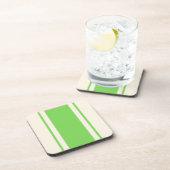 Coastal Stripe Coaster - Lime & Cream Bier Onderzetter (Rechterzijde)