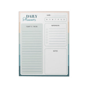 Coastal Stripes Dagelijkse Planner Notitieblok