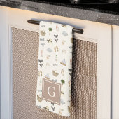 Coastal Summer Getaway Monogram Theedoek