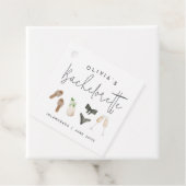 Coastal Summer Neutrals Bachelorette Party Bedankjes Labels (In situ)