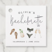 Coastal Summer Neutrals Bachelorette Party Bedankjes Labels (Voorkant)