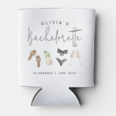 Coastal Summer Personalized Bachelorette Party Blikjeskoeler (Voorkant)