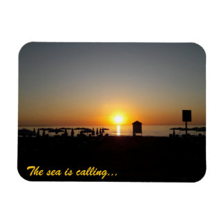 Coastal Summer Sunset Silhouette Magneet