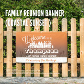 Coastal Sunset Family Reunion Banner