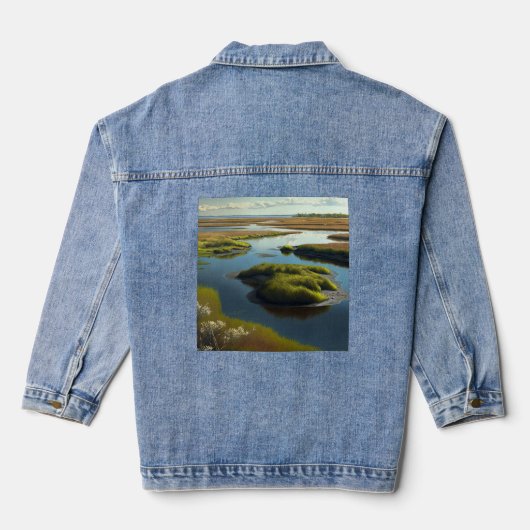 Coastal Tranquility Denim Jacket (Achterkant)