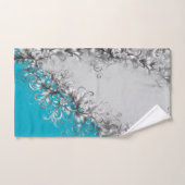 Coastal Turquoise Grey Towel Set Bad Handdoek (Handdoek)