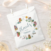 Coastal Village Blue Boy nautisch Baby shower Bedankzakje (Geknipt)