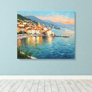 Coastal Village Canvas Afdruk