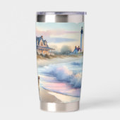 Coastal Walk to Lighthouse at Sunset Geïsoleerde Drinkbeker (Links)