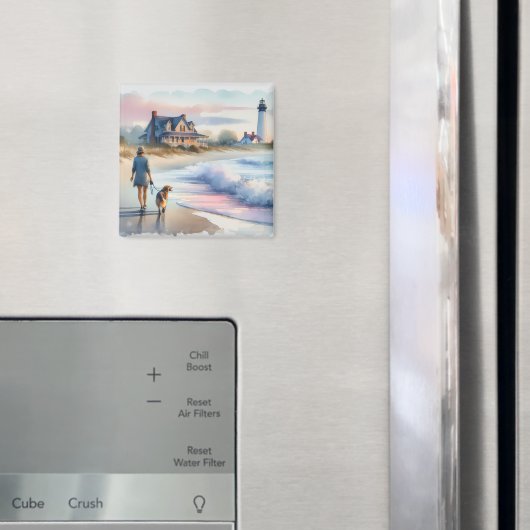 Coastal Walk to Lighthouse at Sunset Magneet (Insitu (Koelkast))