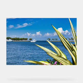 Coastal Waterfront Wall Art Tropical Ocean View Acryl Bord