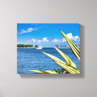 Coastal Waterfront Wall Art Tropical Ocean View Canvas Afdruk
