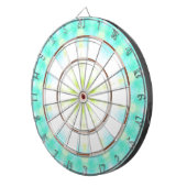 Coastal Waterverf Turquoise Tie Dye Dartbord (Voorkant Rechts)