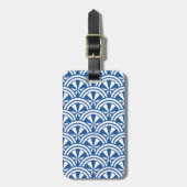 Coastal Waves Pattern - De Witte Lotus Bagagelabel (Voorkant verticaal)