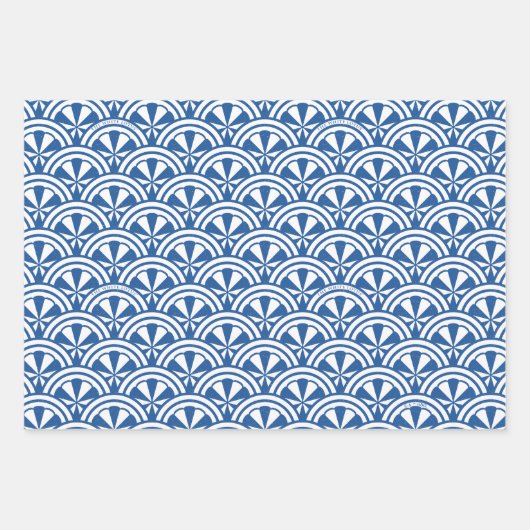 Coastal Waves Pattern - De Witte Lotus Inpakpapier Vel (Voorkant 2)
