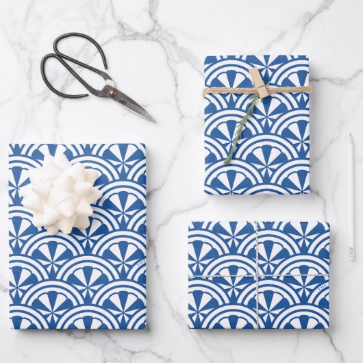 Coastal Waves Pattern - De Witte Lotus Inpakpapier Vel (Voorkant)