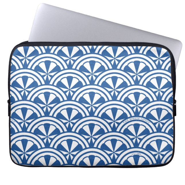 Coastal Waves Pattern - De Witte Lotus Laptop Sleeve (Voorkant)