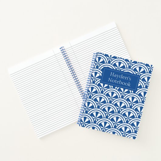 Coastal Waves Pattern - De Witte Lotus Notitieboek (Binnen)