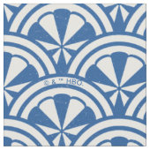 Coastal Waves Pattern - De Witte Lotus Stof (Close Up)