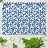 Coastal Waves Pattern - De Witte Lotus Theedoek (Gevouwen)