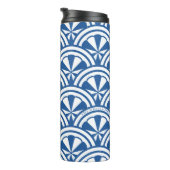 Coastal Waves Pattern - De Witte Lotus Thermosbeker (Geroteerd rechts)