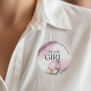 Coastal We Shell Sea Team Girl Ronde Sticker