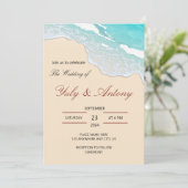 coastal wedding Invitation beach decor (Debout devant)