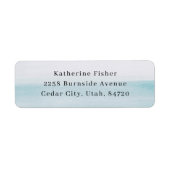 Coastal Wedding | Nautical Blue Watercolor Address Etiket (Voorkant)