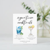 Coastal Wedding Signature Cocktails Menu (Staand voorkant)