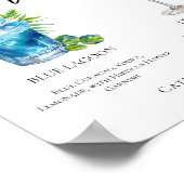Coastal Wedding Signature Cocktails Menu Poster (Hoek)