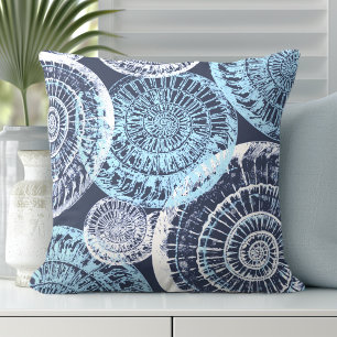 Coastal Zee Shell Blauw Wit Sierkussen