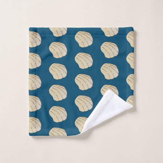 Coastal Zee Shell Pattern Bad Handdoek (Wasdoekje)