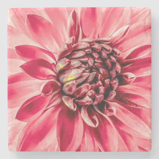 Coaster, floral design stenen onderzetter (Voorkant)