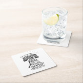 Coaster (Plastic) Vierkante Kartonnen Onderzetter (Insitu)