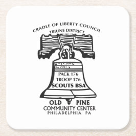 Coaster (Plastic) Vierkante Kartonnen Onderzetter