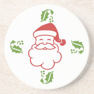 Coaster - Sinterklaas en hulst Zandsteen Onderzetter