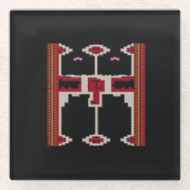 Coaster with Design of Borneo Glazen Onderzetter