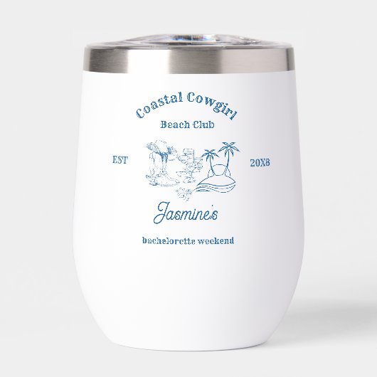 Coastère cowgirl Blue Ocean Bachelorette week-end (Avant)