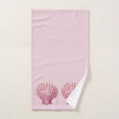 Coastère de coquillage rose (Serviette à main)
