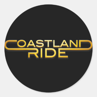 Coastland Ride - name logo Ronde Sticker