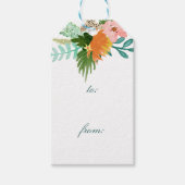 Coastline Floral Dank u Cadeaulabel (Voorkant)