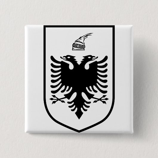 Coat of arms of Albania  Vierkante Button 5,1 Cm (Voorkant)