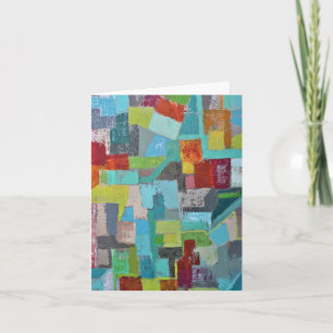 Coat van Vele Kleuren Blank Notecard Kaart
