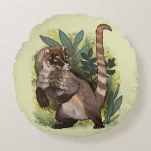 Coatamundi of White Nosed Coati Rond Kussen
