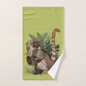 Coatamundi ou Coati noir blanc (Serviette à main)