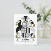 Coates Family Crest Briefkaart (Staand voorkant)