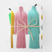 Coats Mode bleke kleuren uit het doosontwerp Inpakpapier Vel (In situ)