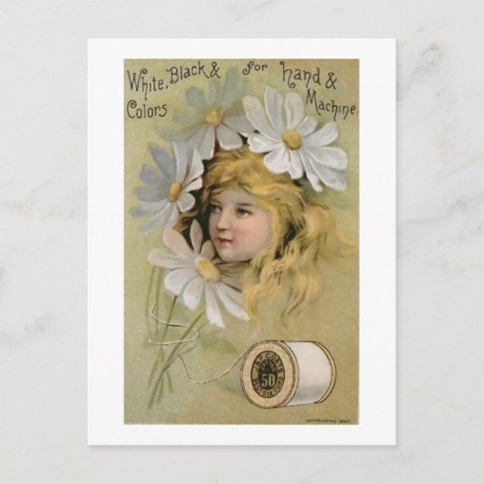 Coats Thread - Daisy Girl Briefkaart (Voorkant)