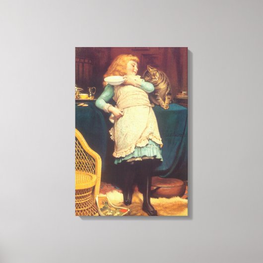 Coaxing Beter dan Teasing Charles Burton Barber Canvas Afdruk (Voorkant)