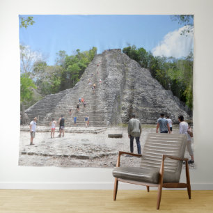 Coba Piramide Mayan Ruïnes Riviera Maya Mexico Wandkleed